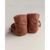 Gebreide sloefjes - Booties brick